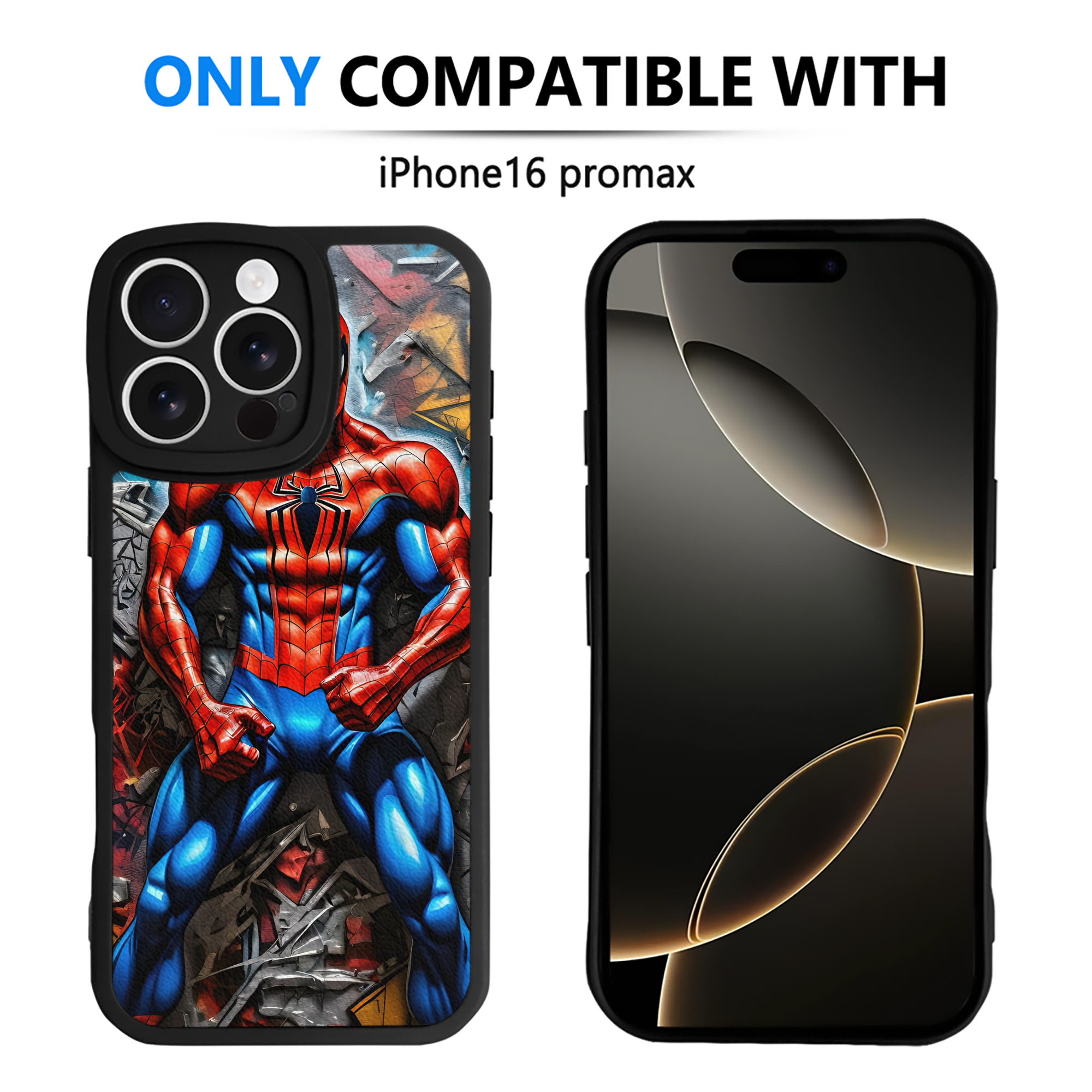 Spider Man スパイダーマン 【iPhone 16シリーズ対応】シリコンスマホケース（レザー調） 材質：シリコン
